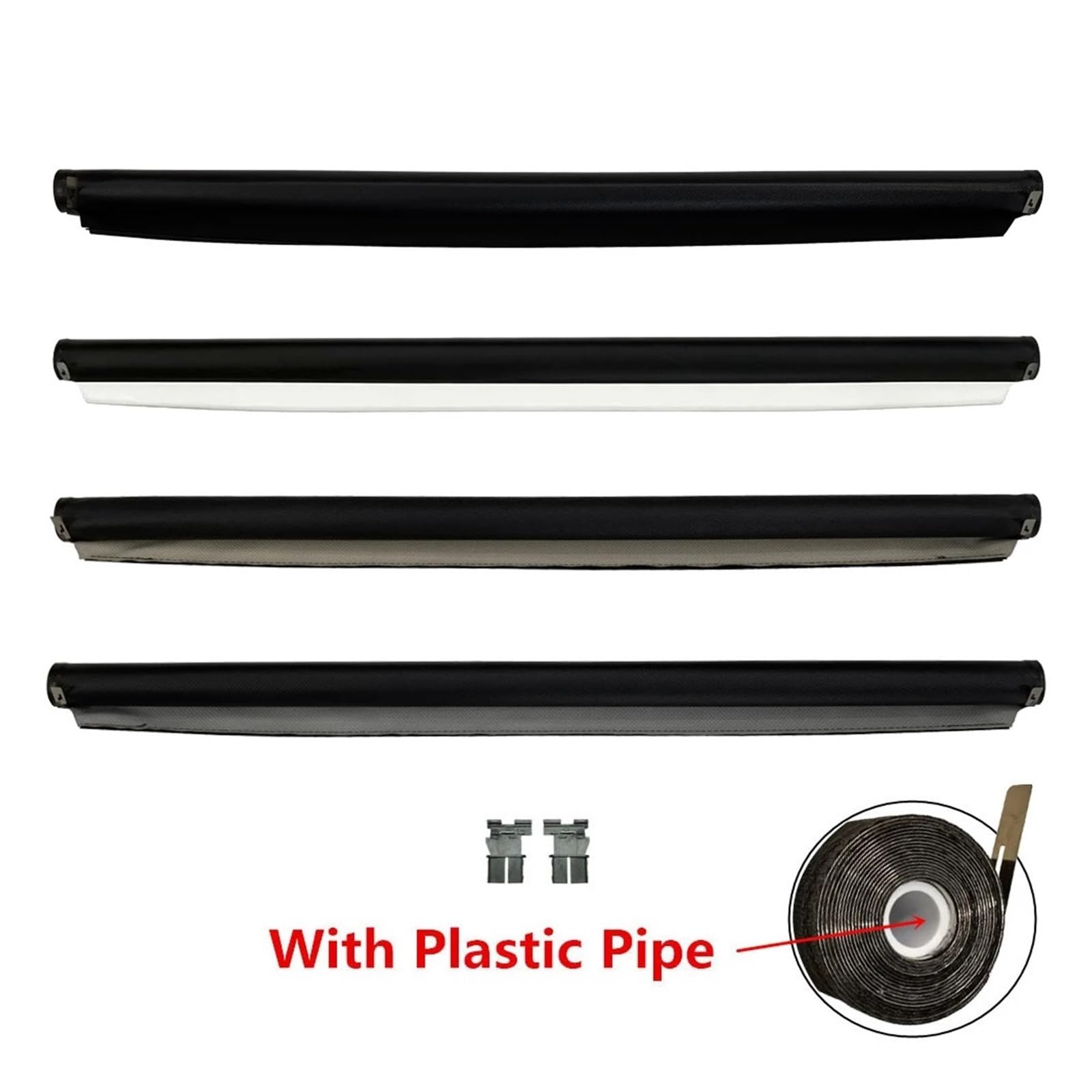 Rideau de Mise à Niveau de Pare-Soleil Complet pour Toit ouvrant panoramique de Voiture, Compatible avec Audi Q5/VW Tiguan Variante Touran Golf Passat Sharan avec Tuyau en Plastique(Nero)