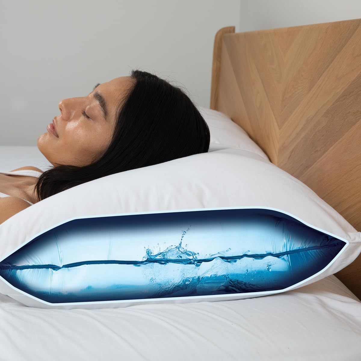 JML SleepWave Water Pillow - Adjustable Support with Water Base