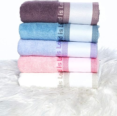 Miniatura 4 de Toalla de mano personalizada Paquete de 2 toallas de mano personalizadas de 16 x 32 pulgadas, algodón de lujo de alta calidad, ecológico,