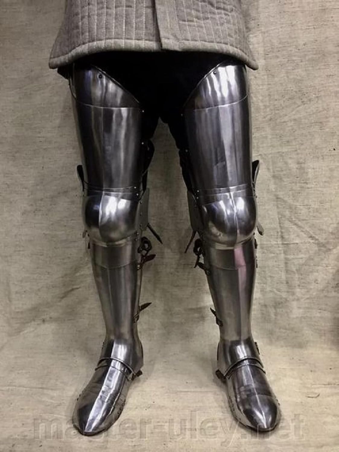 Medieval Steel Full Leg Armor Knight Halloween Costume
