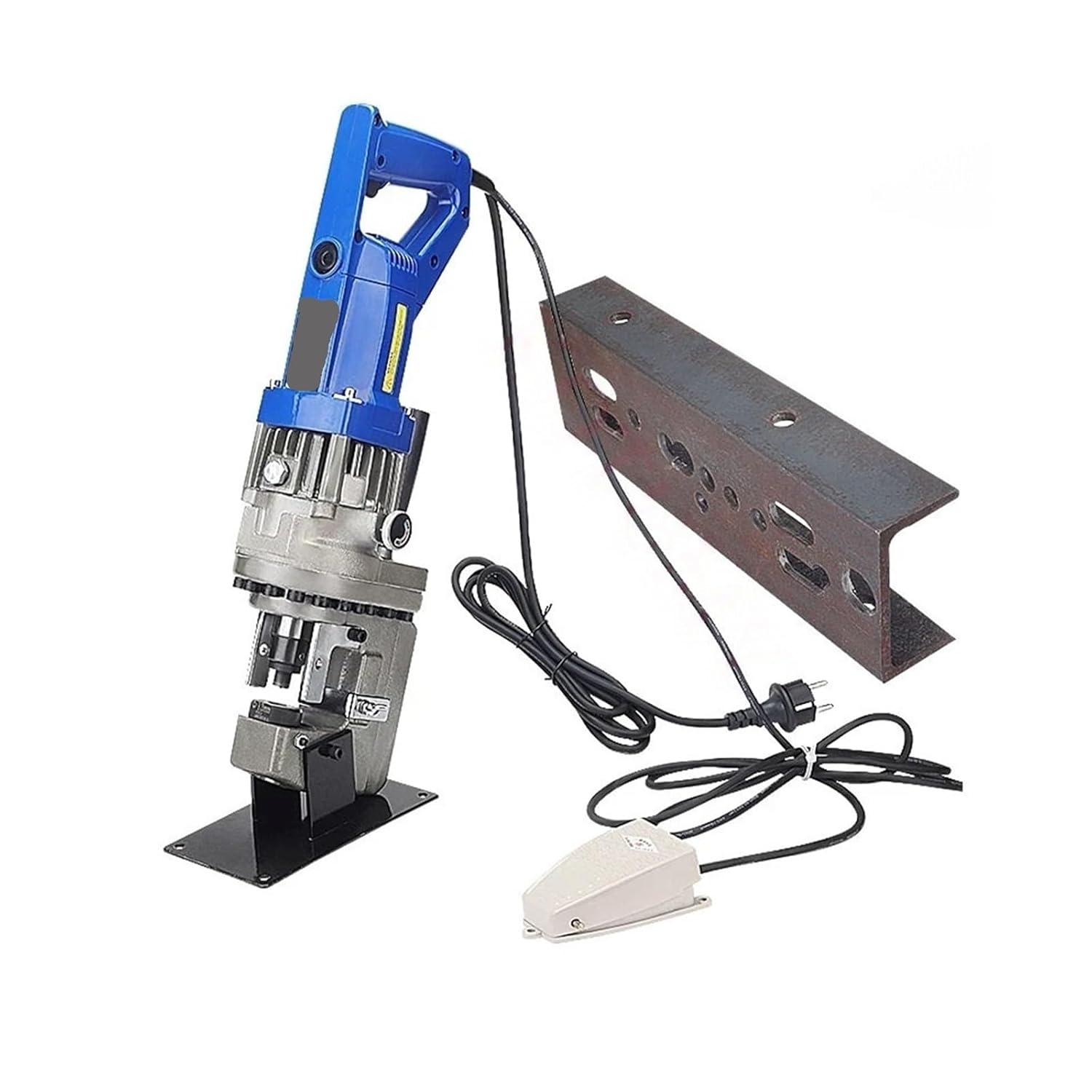 Electric Hydraulic Hole Puncher 1800W Punch Tool Angle Iron Channel Puncher Aluminum Iron Plate(Package 4)