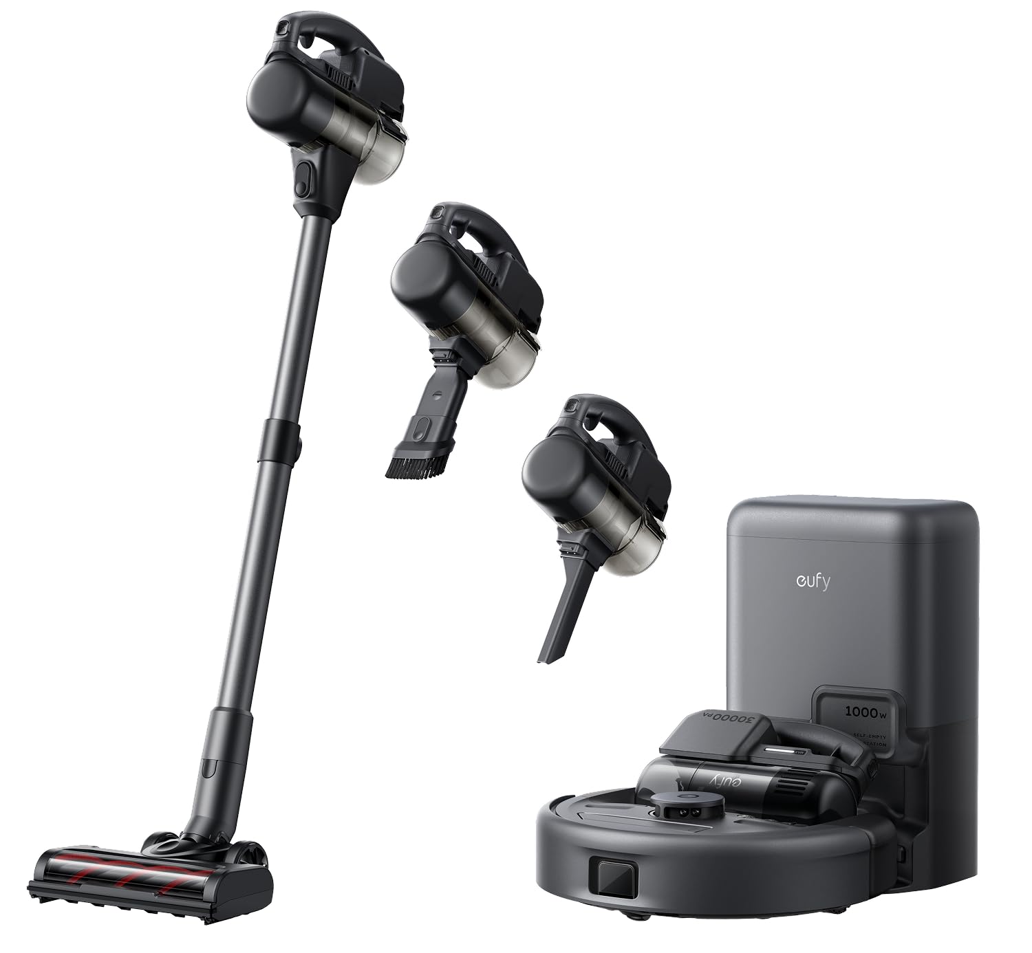 【未使用品】Eufy Robot Vacuum 3-in-1 E20 おまけ付き eufy E20 3-en-1 Robot aspirateur autovidage, 30,000 pa Max