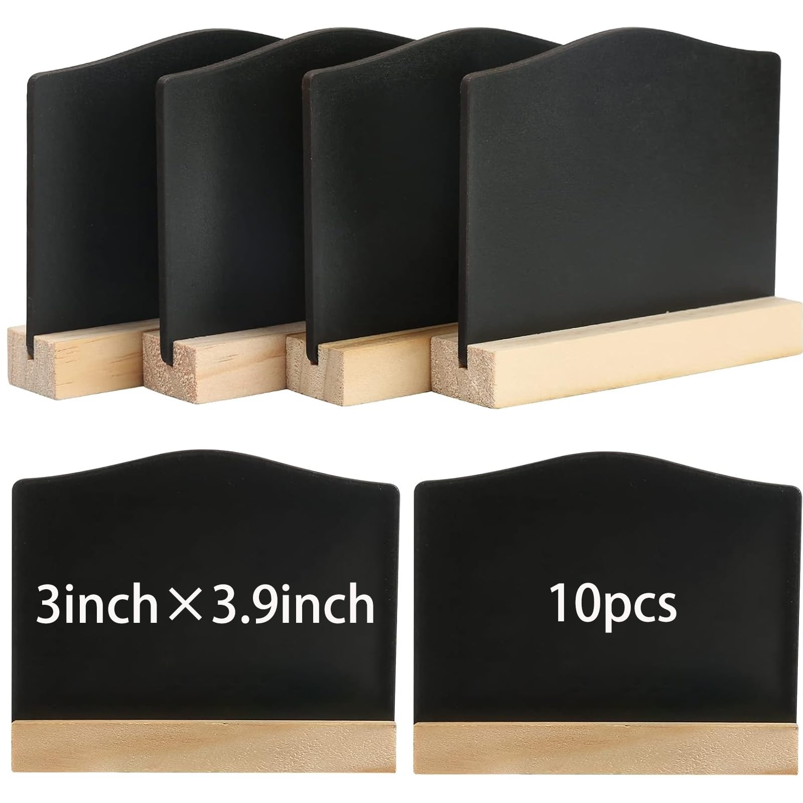 Mini Chalkboard Signs,10 Pack Small Black Chalk Board Double Sided Mini Chalk Boards with Stands for Message Signs Place Cards Table Numbers Shop Buffet Cafe Party