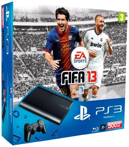 Console PS3 Ultra slim 500 Go noire + Fifa 13