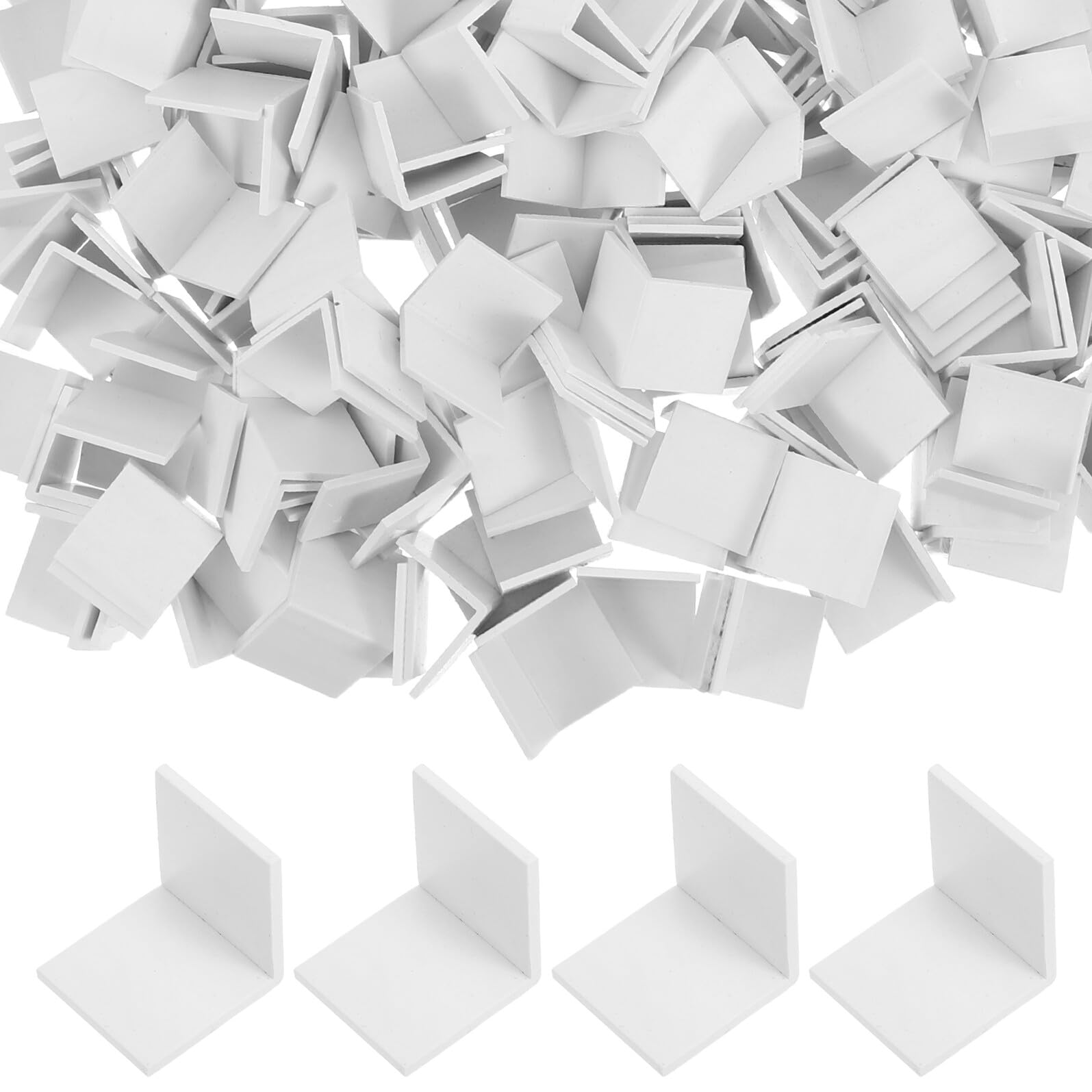 ULTECHNOVO Protection D’Angle pour Cartons D’Expédition 500 Pièces, Coins en Plastique Blanc 20X20 MM, Protection Anti-Collision Étanche pour Boîtes en Carton Ondulé, pour Emballage et