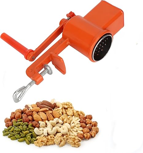 Miniatura 6 de Molino de grano manual, molinillo de grano manual, herramienta de molienda de manivela de aluminio ajustable para nueces, maíz, frijoles, trigo,