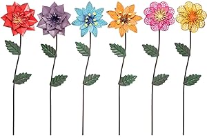 YEAHOME Outdoor Metal Flower Yard Art
