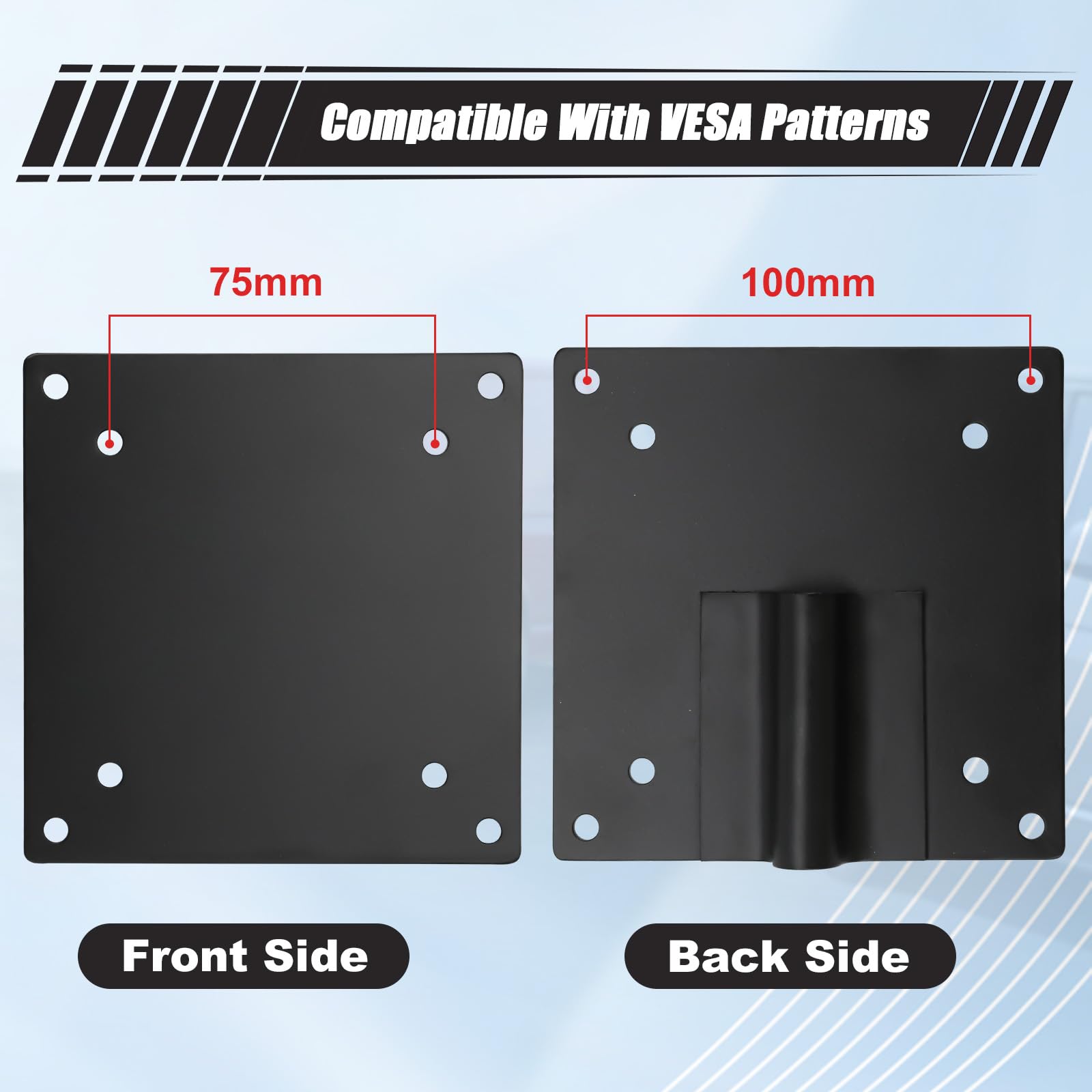 Campervan TV Halterung Kompatibel mit VW T5 T5.1 T6 T6.1 Camper Kopfstütze für VESA 75 mm und 100 mm Schwenkbar