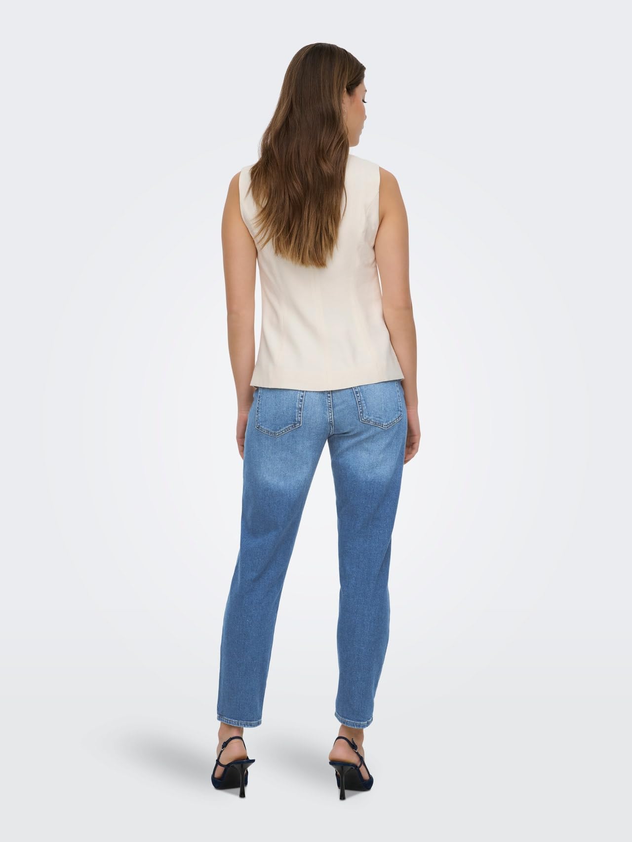 Only Onlveneda Hw Mom Jeans DNM Azg433 - Onlveneda Hw Mom Jeans DNM Azg433 - Smart Casual - Femme