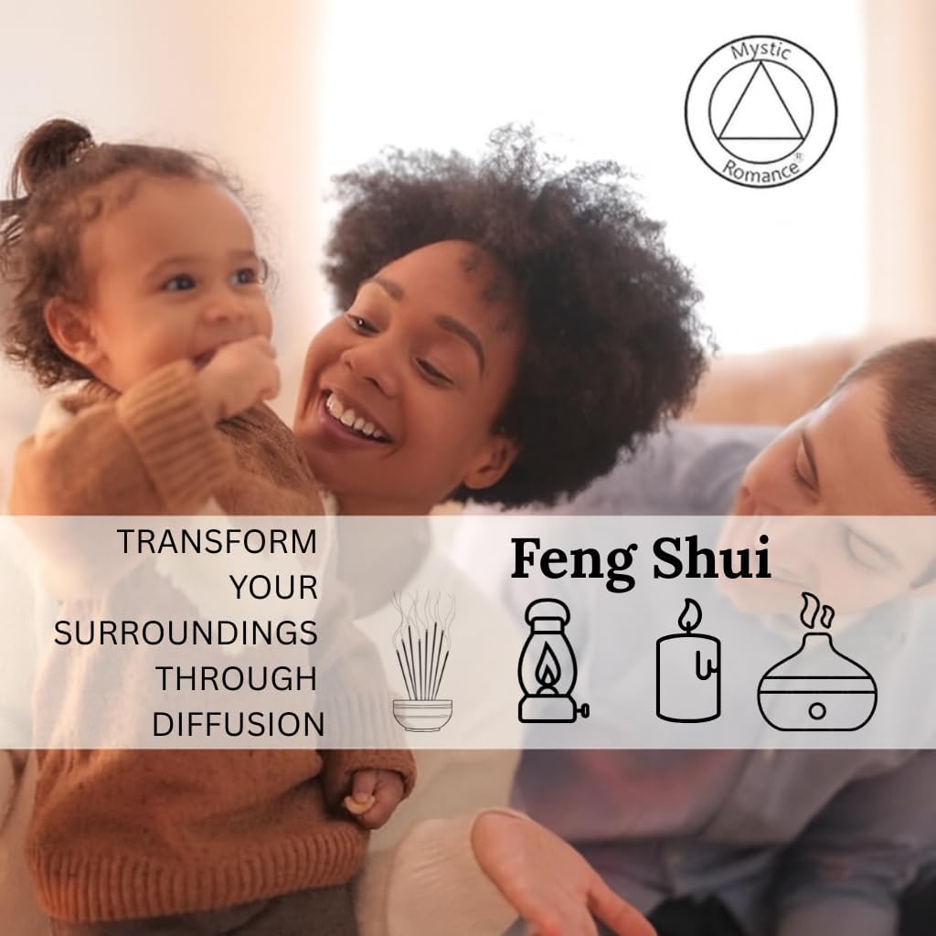 Mystic Romance Feng Shui 120ml Aroma Oil – Oil Diffuser Air Freshener for Home, Essential Oil Diffuser Fragrance, Diffusers for Home & Apartment Essentials, Bathroom & Living Room Decor Scent (120ml)