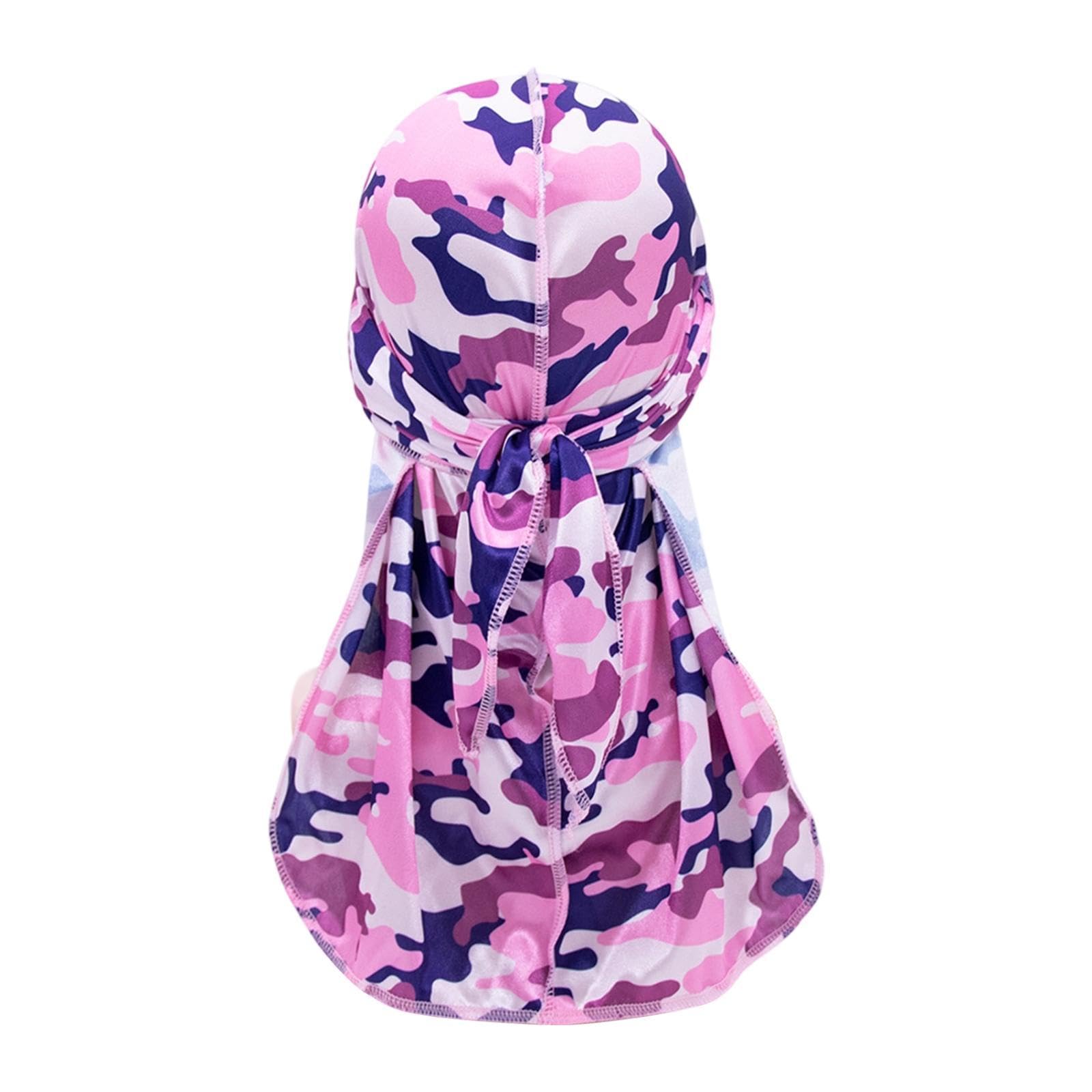 Bandana Cap Du Rag Cap Foulard Morbido con Lunga Coda in Tessuto Setoso Leggero per Uomo E Donna Adatto a Ciclismo Corsa Sport