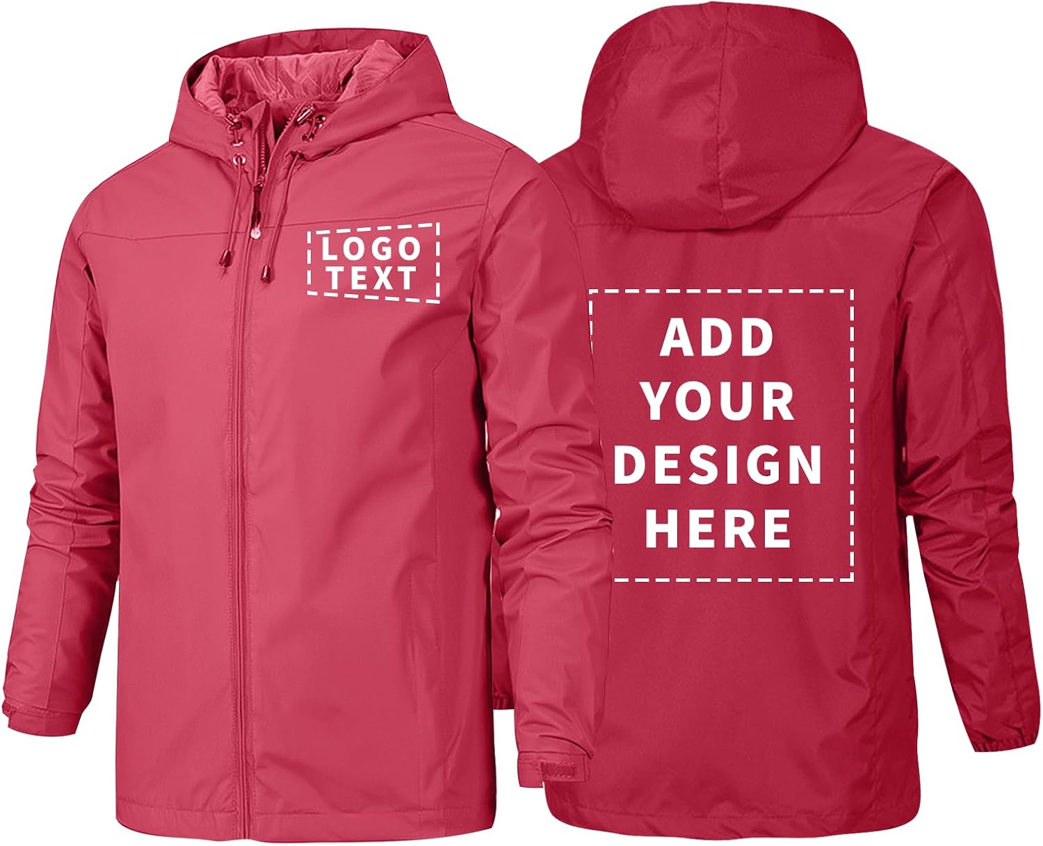 Mens Windbreaker Jacket Customize Your Logo Outdoor Waterproof Workwear Team Work Uniform