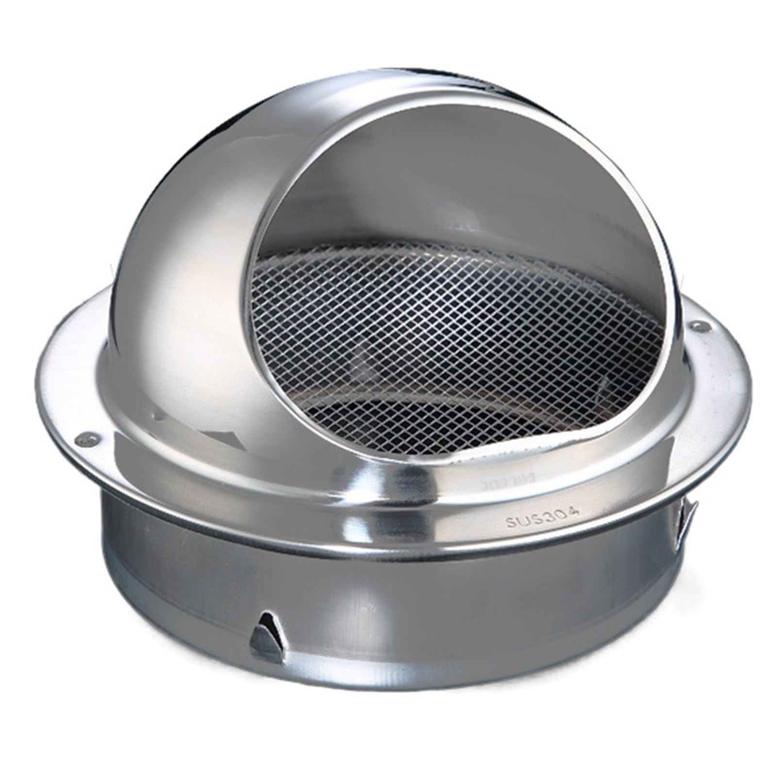Grille D'aération Murale avec Moustiquaire, Grille Ventilation Extérieure en Acier Inoxydable sans Persiennes pour Applications Domestiques ou Industrielles(6.3inch/160mm)