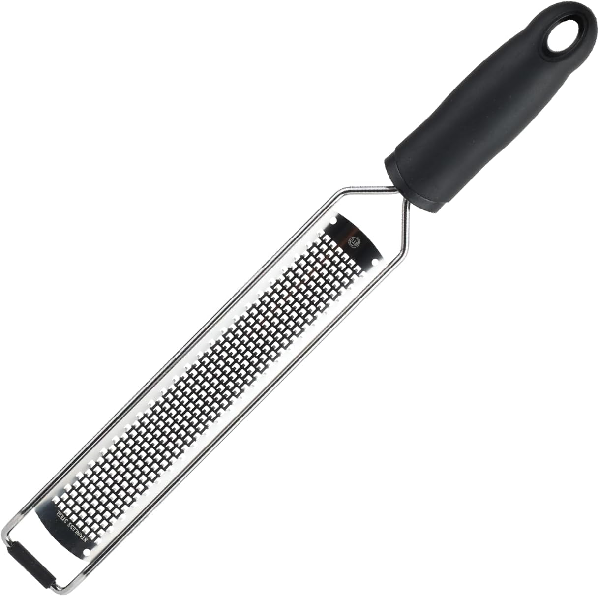 Zester Grater with Handle, Kitchen Tool for Zesting Citrus Fruits & Finely Grating Parmesan Cheese, Garlic, Ginger, Coconut, Nutmeg, Wasabi, Chocolate etc, Stainless Steel
