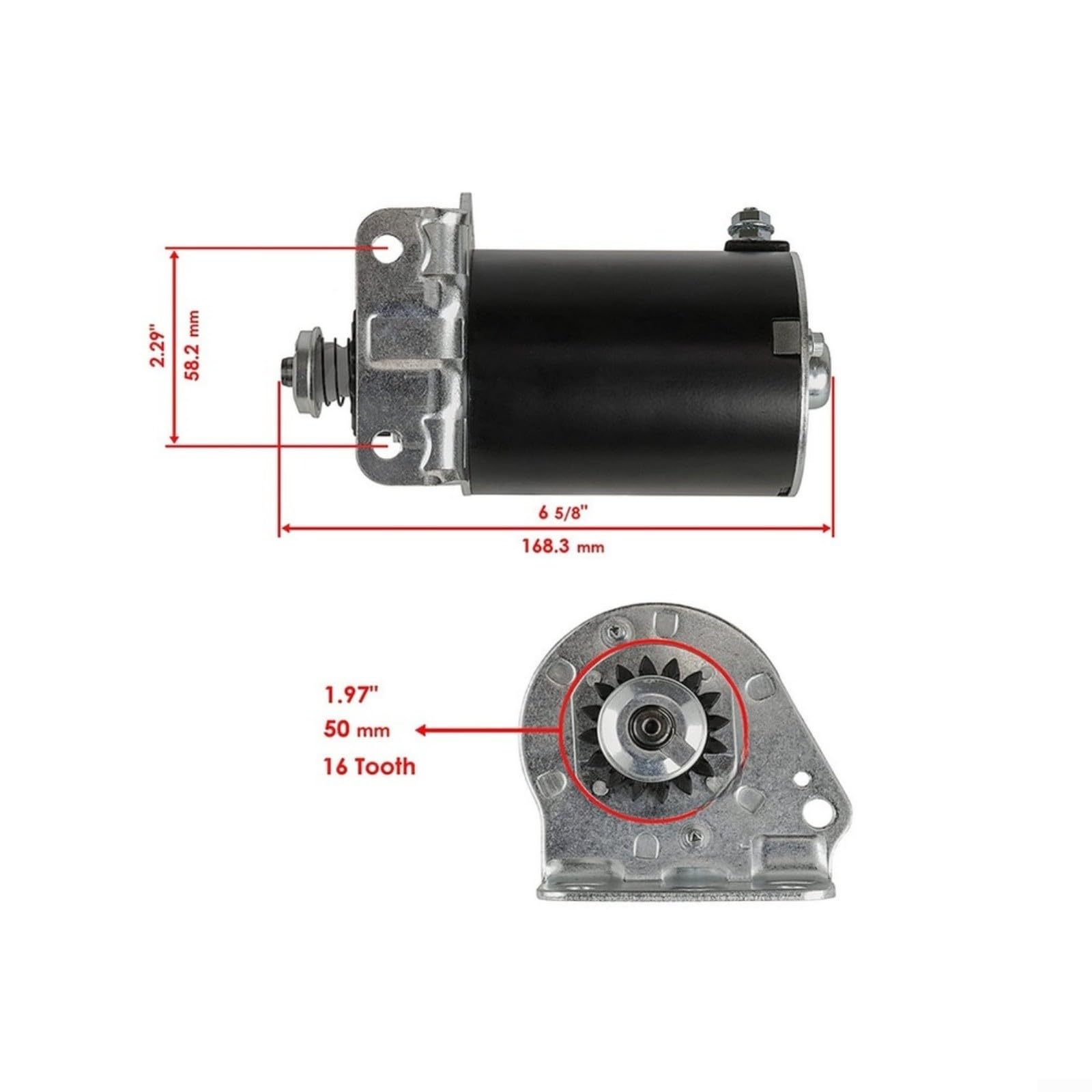 Motor de arranque para cortacésped, 16 dientes, para 5-22 para