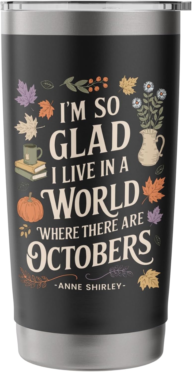 Fall Literature Quote October Anne Stainless Steel Insulated Tumbler - Image 3