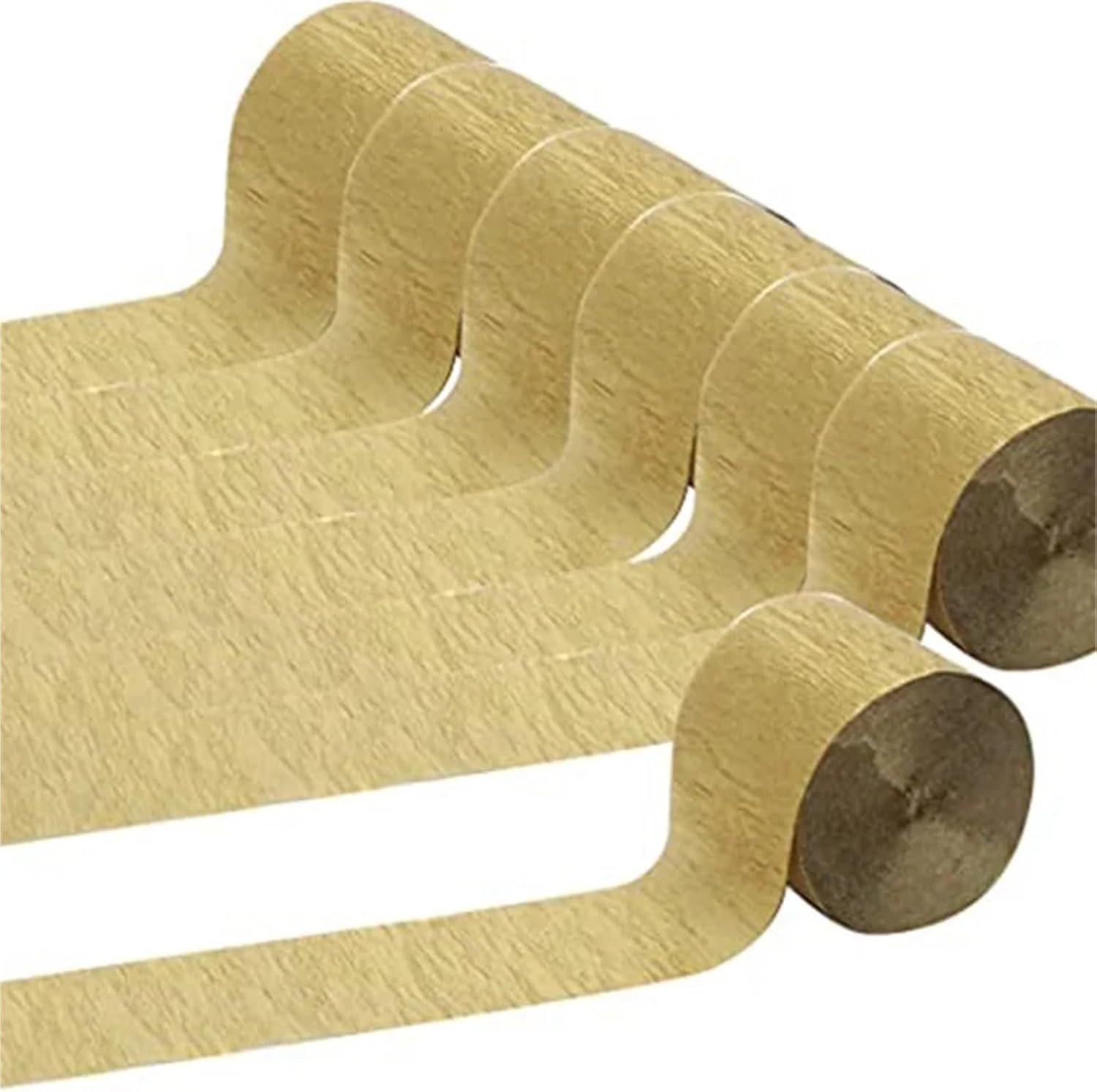 Crepe Paper Streamers Rolls 24 Rolls Gold Crepe Paper Streamers for Birthday Party Wedding Festival Party Decorations