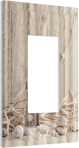 Miniatura 35 de Placa Cubierta de Interruptor de Luz de Palanca Individual con Diseño de Flor Botánica en Tablero de Madera Rústico Estilo Granja - Placa de Pared