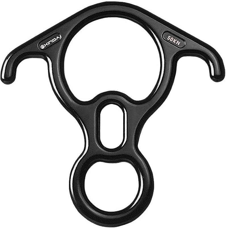 2win2buy Alumínium Ereszkedő Eszköz 50KN - Hegymászó Nyolcas Biztosító Karabiner Ívelt Füllel - UIAA Tanúsítvánnyal