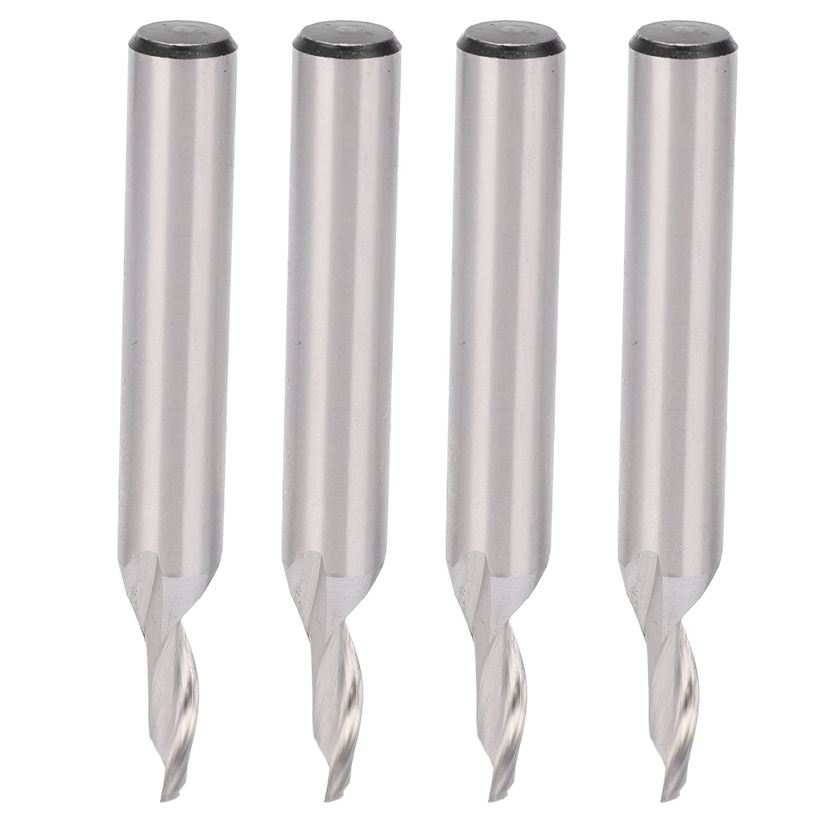 Broca de fresado de acero de tungsteno Broca de enrutador de grabado de alta precisión Fresa de extremo en espiral para máquinas herramientas de carpintería CNC 5 piezas Diámetro
