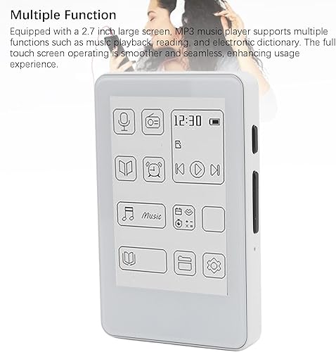 Miniatura 3 de Reproductor de MP3, reproductor de música con sonido de alta fidelidad, libro electrónico, pantalla de tinta HD de 2.7 pulgadas, 5.0 con control