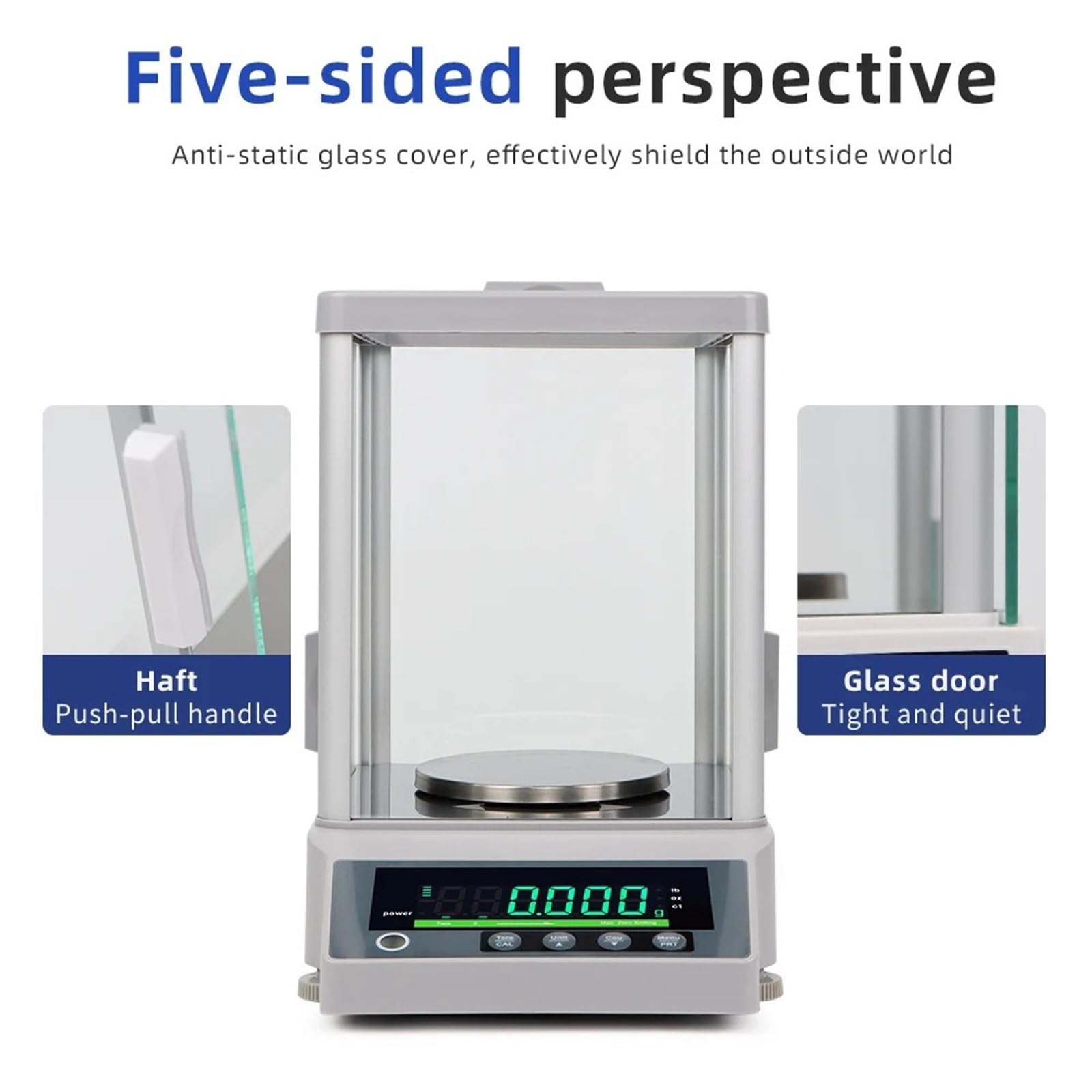 Balanza analítica de resolución de 310g/510g, rango de 0.001g, microbalanza Digital, balanza electrónica de precisión Para múltiples objetos(310G 0.001G)