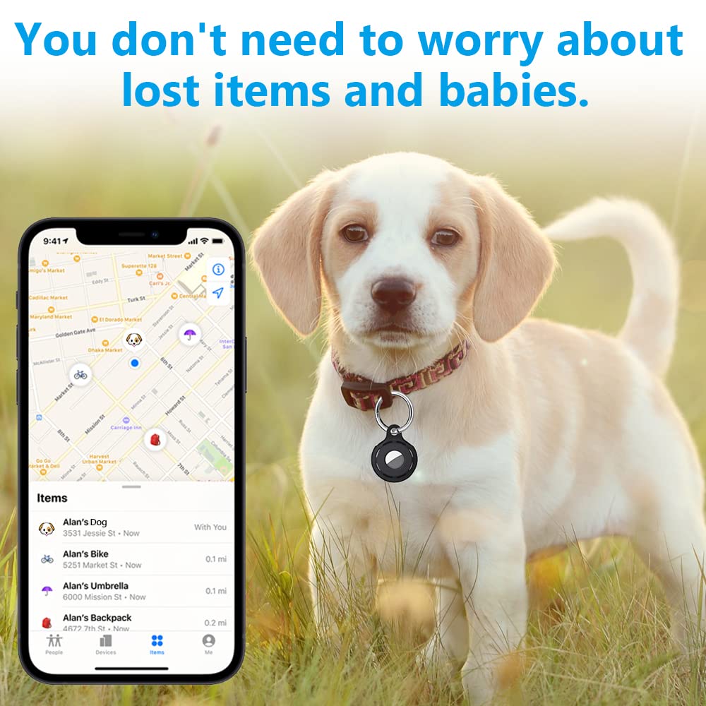 Ainiv Llavero para AirTag, 1 Pieza Llaveros para AirTag Funda Protectora de Silicona, Localizador Keychain Portátil Antipérdida, Protectora Funda Mascotas y Mochilas — view 100