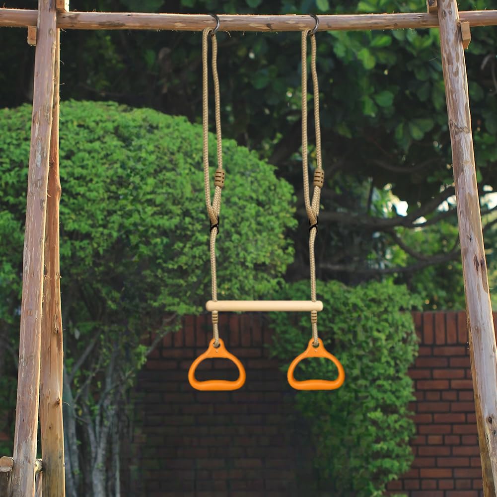 Barra de columpio de trapecio ajustable para niños y adultos, versátil juego de columpio ajustable en altura para gimnasio en casa y parque infantil, divertidas actividades de fitness para todos