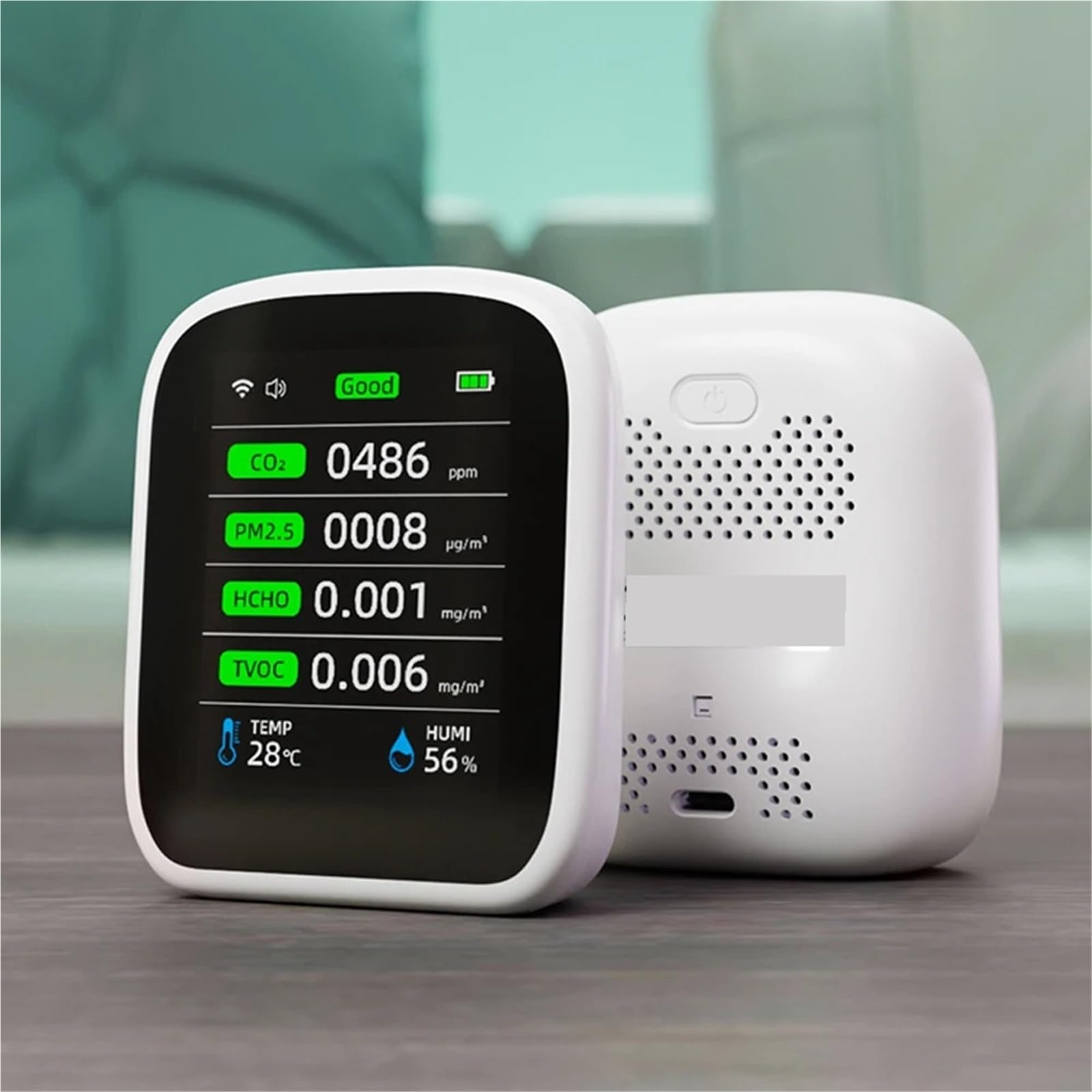 Medidores de calidad del aire, Monitor de calidad del aire 8 en 1, medidor multifunción de formaldehído y CO2.