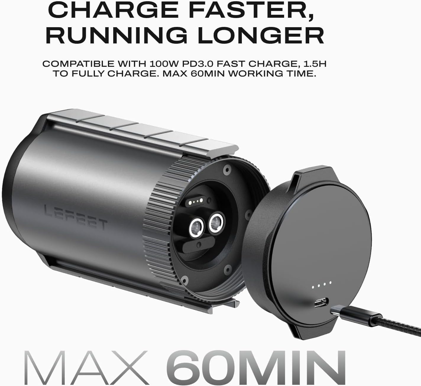 LEFEET Patinete Submarino P1 [Calidad Profesional]: máx. 2 m/s Super Power Mini, Soporte Integrado para cámara, diseño Modular Ampliable, 60 m Impermeable Sea Scooter para bucear