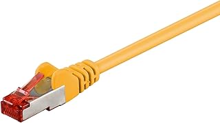 goobay Radiostore - Cable de red (cat. 6, S/FTP (PiMF), longitud 0,5 m, color amarillo