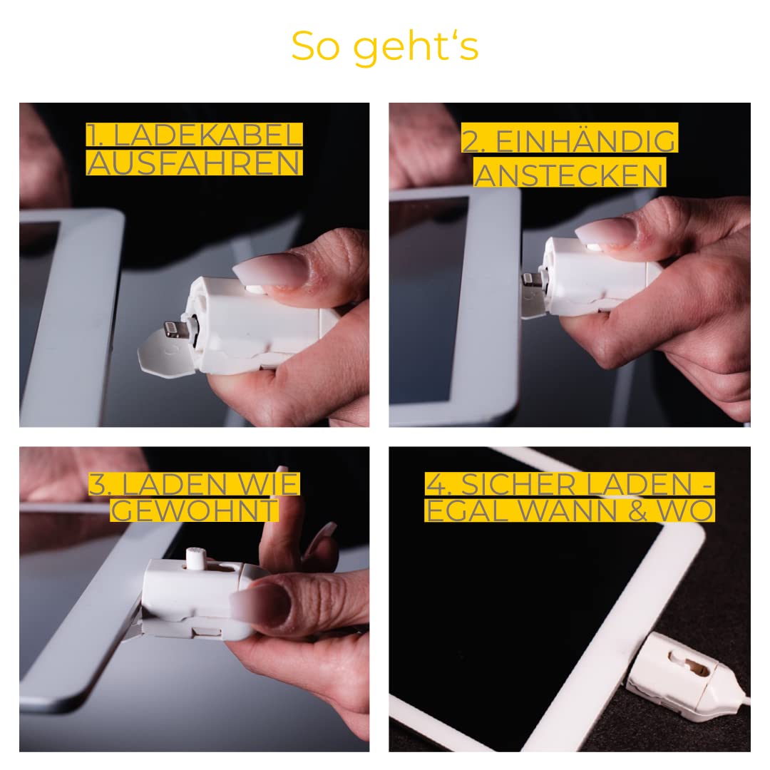 Child Safety Gadgetto White I Charging Cable Lock I Kink Protection I Child Lock I Baby Safety Gift Pregnant Women I Gift Parents I USB Safety Cover I Charging Cable Protection I Christmas - Image 4