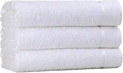 Kit 3 Toalhas Banhao Gigante Glamour 500g - Super Macia (Branca)