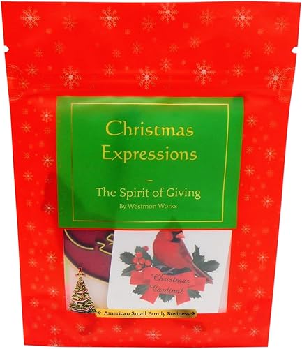 Miniatura 5 de Adorno de cardenal navideño con cinta y tarjeta de leyenda, juego de recuerdo simbólico para decoración navideña