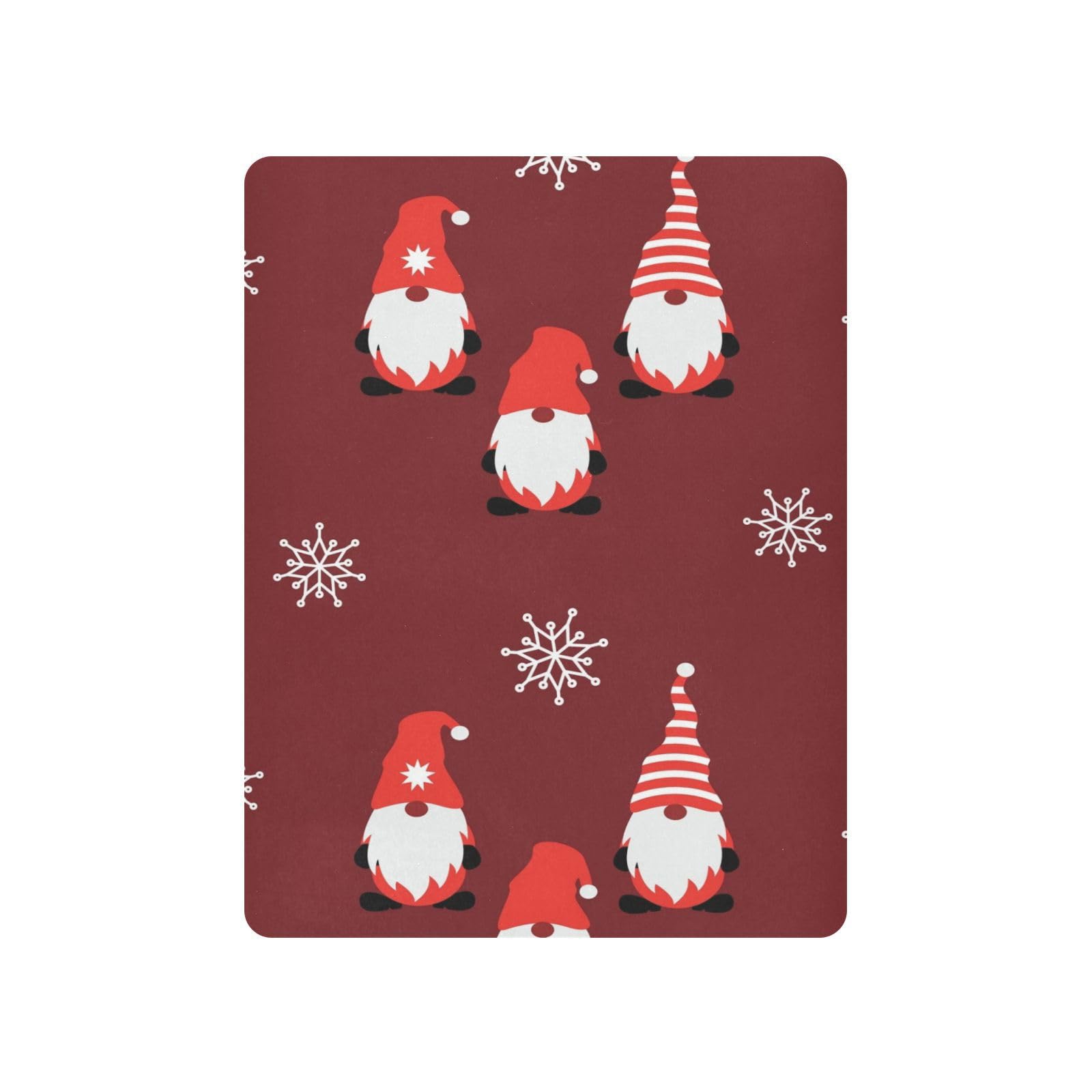 Moudou Christmas Gnome Playard Sheet for Boy Girls, Soft Breathable Fitted Toddler Sheet for Standard Playard Bed Mattress, 39 x 27 x 5 Inch