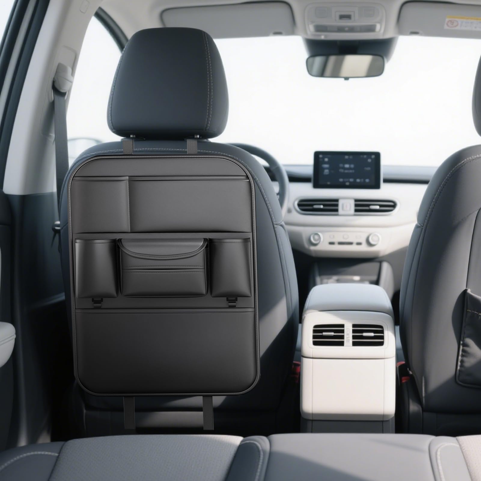 Organizador Trasero Para Coche Organizador De Asiento Trasero Con Bolsillos | Bolsillos Portaobjetos Portavasos Accesorios De Viaje Para Coches Camionetas Y Más Vehículos