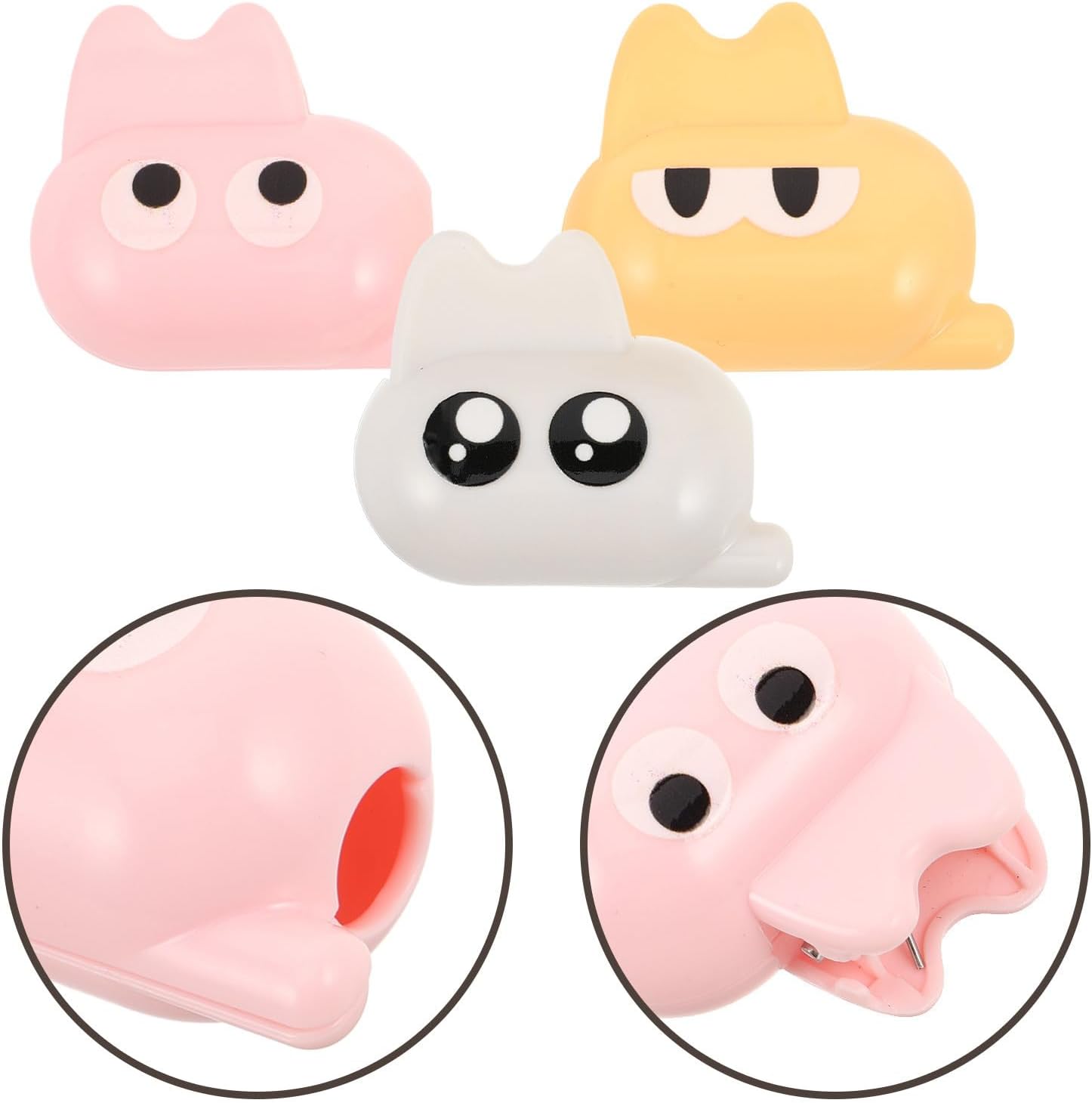 3pcs Travel Toothbrush Cover Plastic Cap for Electric Head Protector | Cute Fun Patterns, Dustproof Clip Design, Lightweight Compact Organizer
