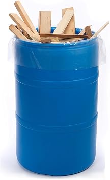55 Gallon Clear Plastic Drum Liners, Food Grade, 38" x 65", 3-Mil, Roll of 200