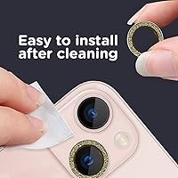 Vista 5 de Zuslab Protector de lente de cámara trasera compatible con Apple iPhone 13/13 Mini, borde de aleación de aluminio de alta calidad, cubierta completa