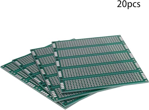 Miniatura 4 de Heyiarbeit Placa PCB de doble cara de 0.8x3.1 in, estañada a través de agujeros, circuito impreso universal, placa Proto para soldadura de