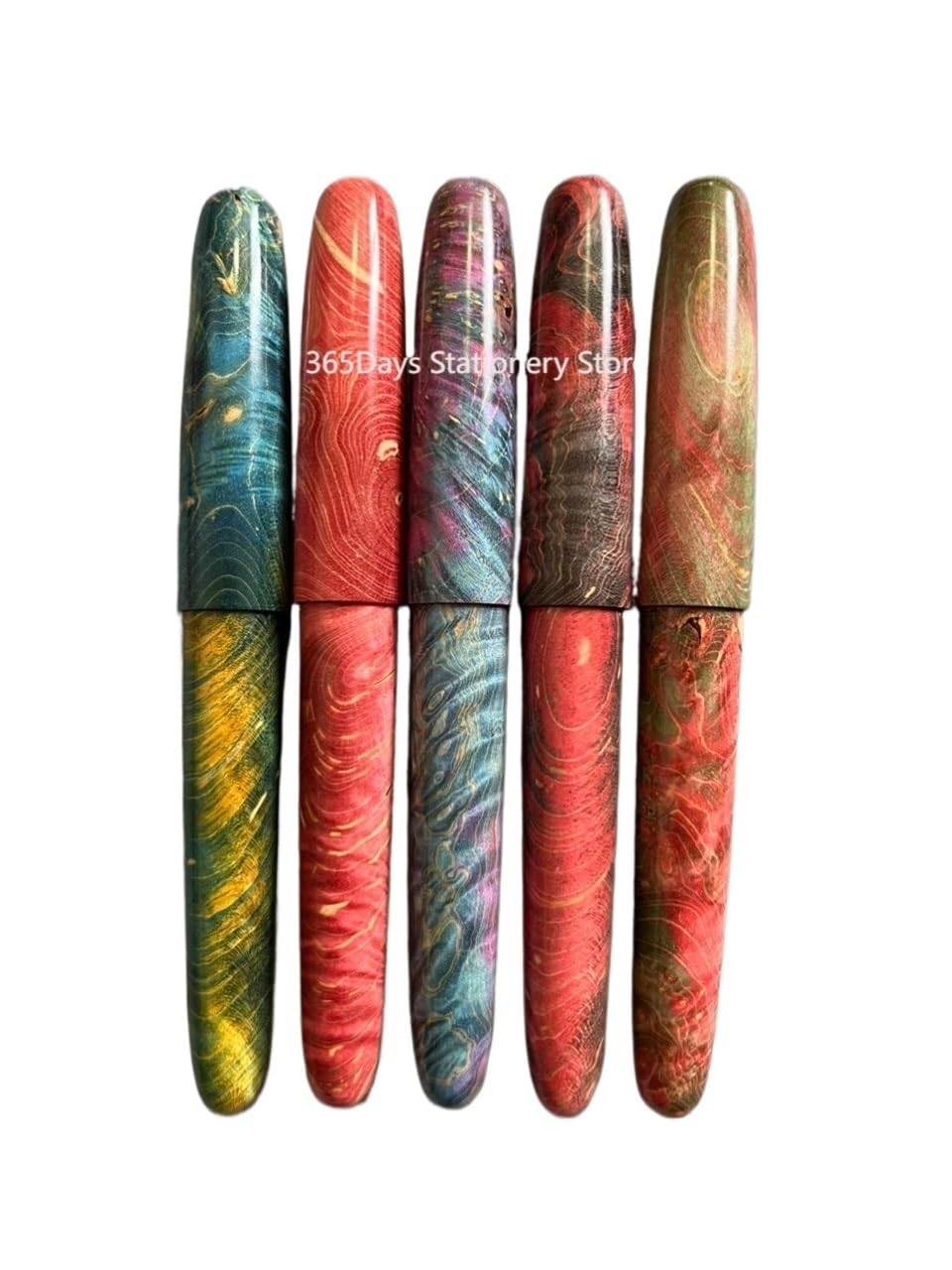 Füllfederhalter aus stabilisiertem Holz, lange Messerspitze, Schreibtinte, Stift, Schule, Bürobedarf, Studenten, Schreibgeschenk (Rot, Grün, EF)
