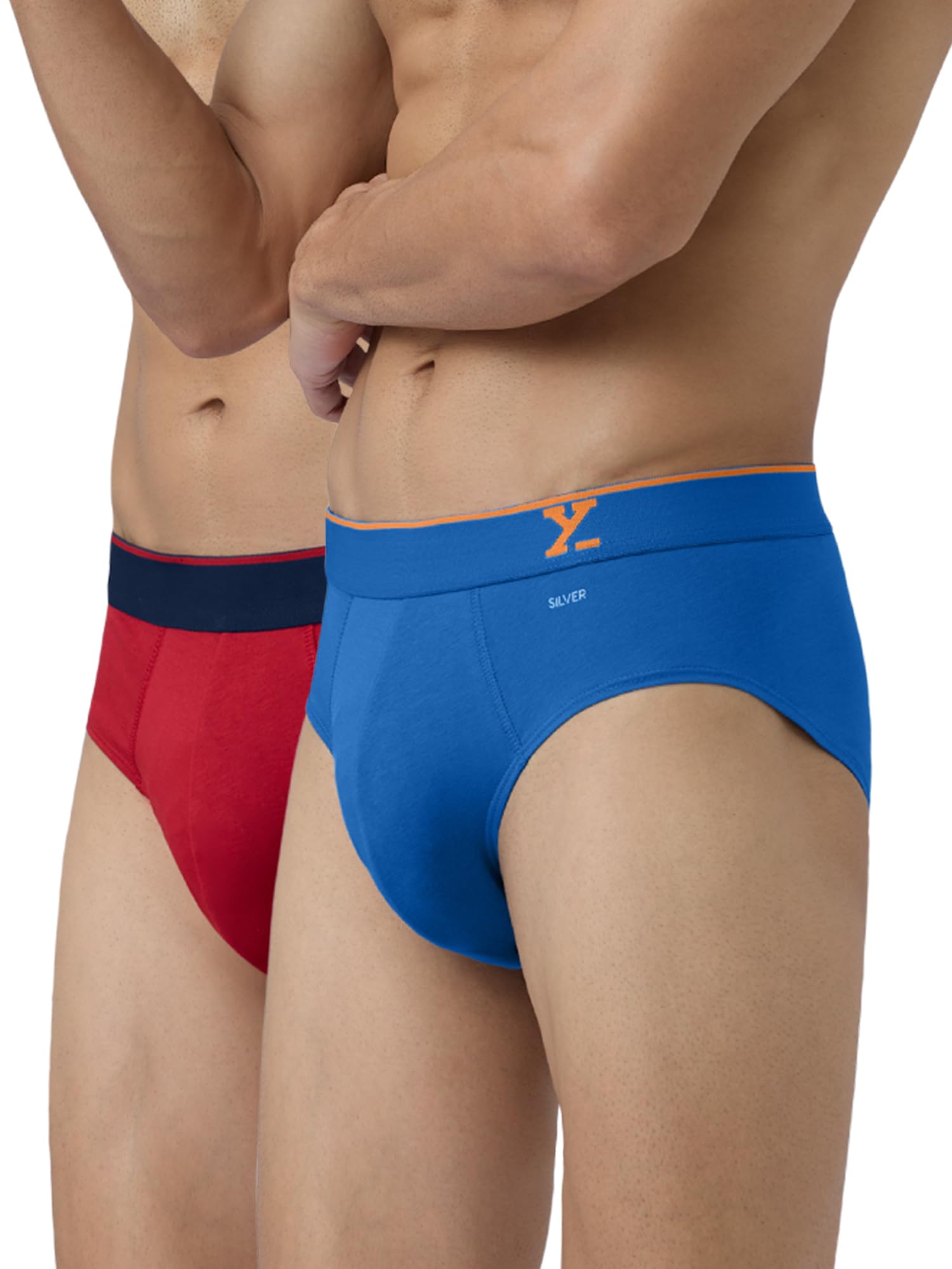 Sponsored Ad - Men's Traq Super Combed Cotton Regular Fit Solid Antibacterial Briefs with No Marks Waistband (Pack of 2)