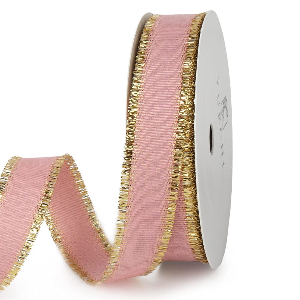Ribbons For Gift Wrapping Ribbon For Fabric Satin Ribbons Kolor Pasek Prezent Prezent Opakowanie Wstążka Wstążka Tort Cake Ogrodzenie Wstążka Łuk Diy Materiał Złoty Stocznia Wstążka-Jasnoróżowy