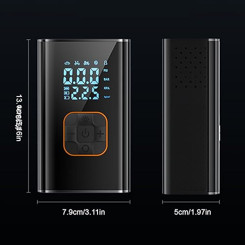 Miniatura 4 de Rechargeable Wireless Tire Inflator for Cars, with Smart Touch Control, 13.1x7.9x5cm, Cordless Air Compressor, Digital Car Pump, Automatic Shut-Off,