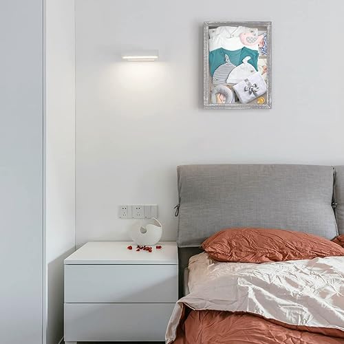 Miniatura 2 de Love-KANKEI Caja expositora de 11 x 14 pulgadas, marco de fotos con parte trasera de lino, recuerdos de premios, medallas, fotos, caja de memoria,