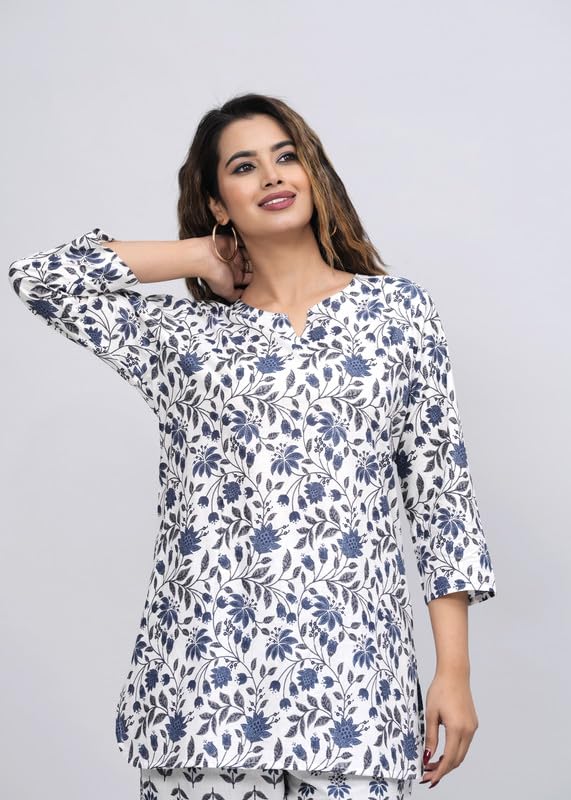 Image of Women's Cotton Night Suit Set for Women, Lounge Wear, Printed Top and Pyjama Set for Women Nightwear /Loungewear /Night Dress for Women