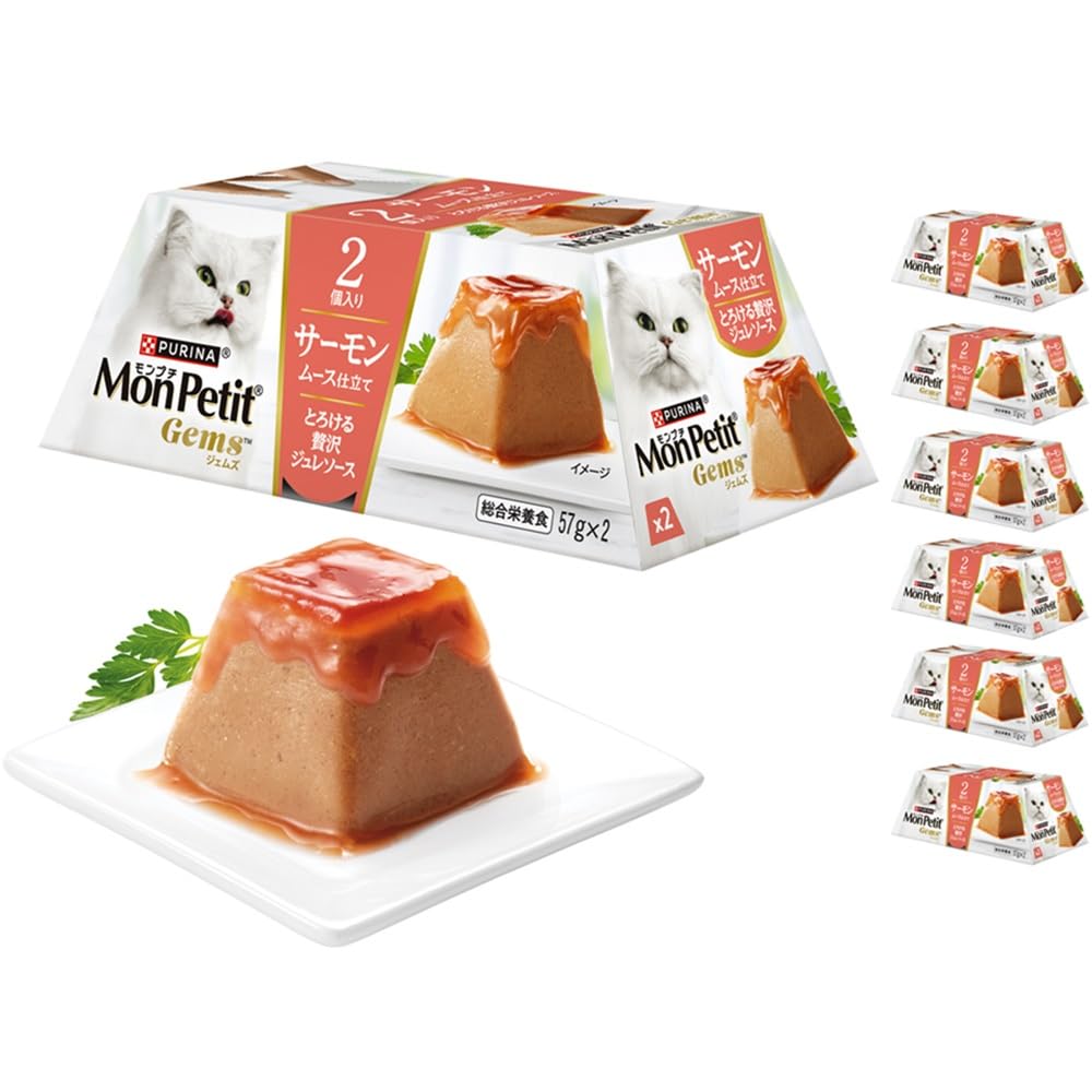 Amazon.co.jp: モンプチ ジェムズ キャットフード 総合栄養食 サーモン