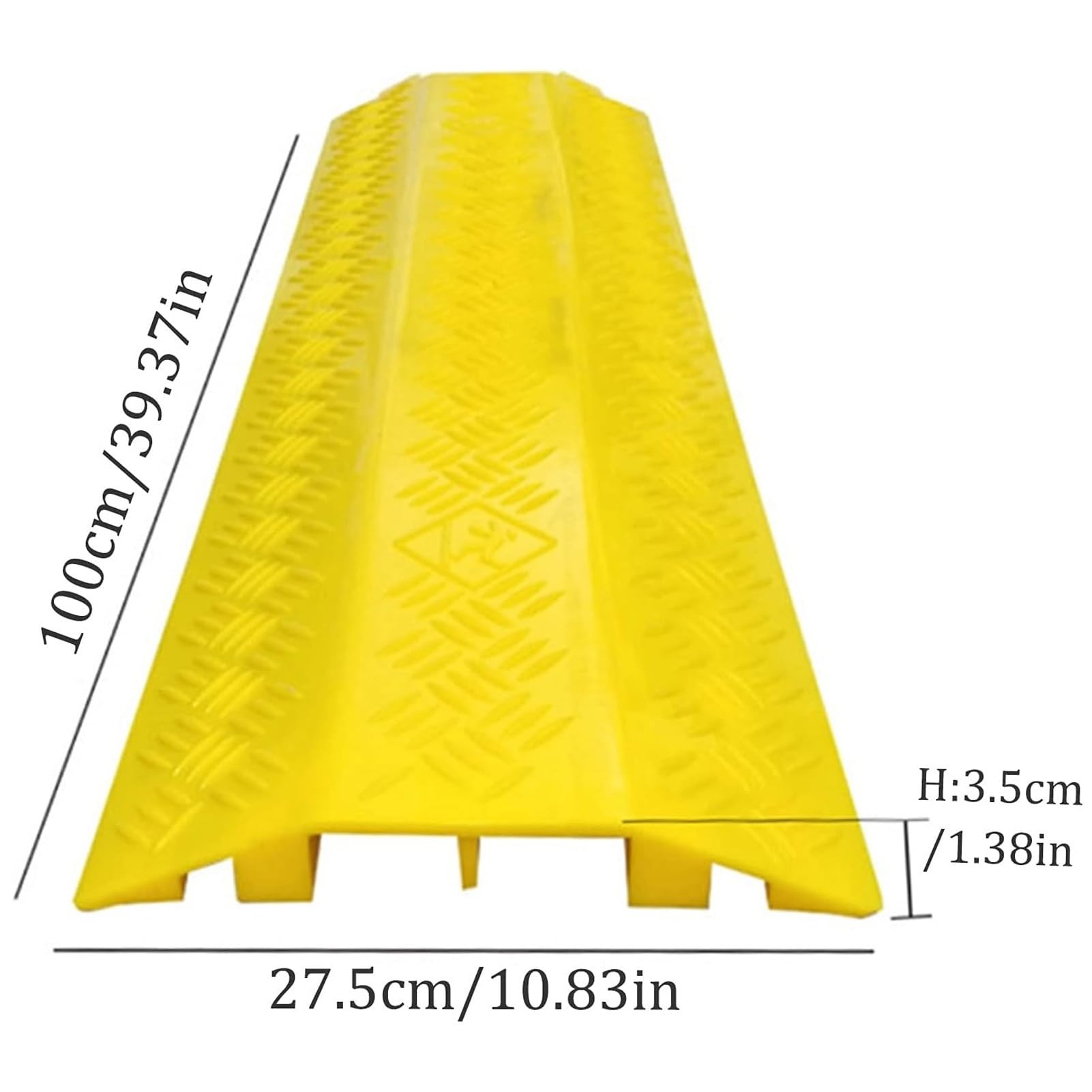 Protector de Cable Rampa de Protección de Cable Canaleta Pasacables de Suelo Canal Pasacables de Suelo Robusta Canal para Hogar, Interior, Exterior, Oficina, Almacén (Size : 100x27.5x3.5 cm)