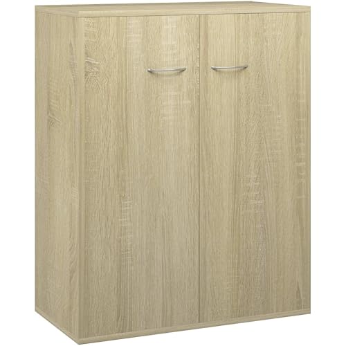vidaXL Sideboard Chipboard Side Cabinet Storage Organizer Home Multi Colors