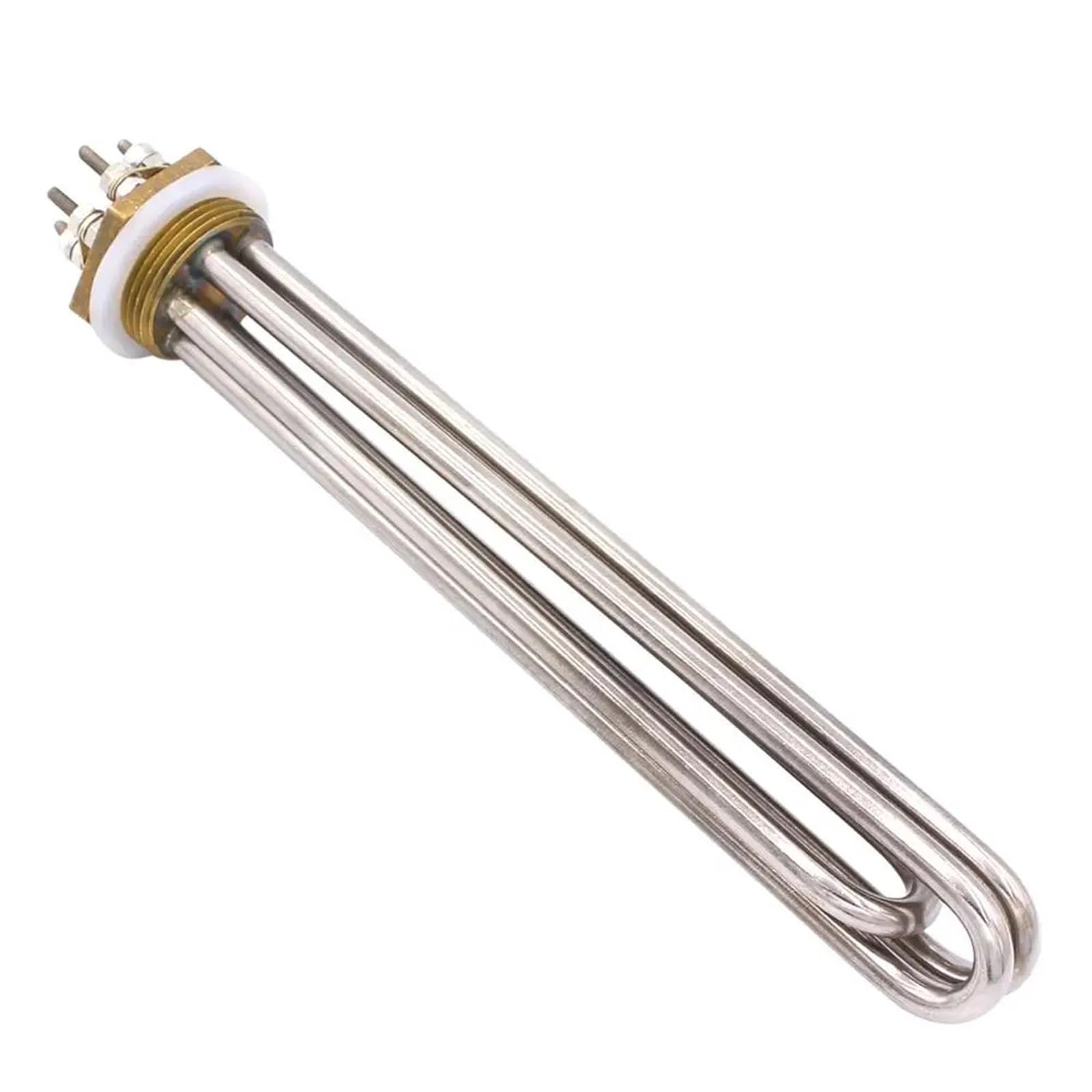 24 V 48 36 DC Heizelement DN32 Gewinde Rohr Tauch Warmwasserbereiter 600 W/900 W/1200 W/1500 W 1 Stücke(Silver,36V 1200W 3 loops)